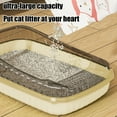 thumbnail image 5 of Cat Litter Box Open Top Large Size | High Sided Spill-Proof Scratch-Resistant PP Plastic | Non-Slip Base | Easy Clean | Includes Matching Scoop | 14.37"x10.63"x4.72" | Multiple Colors, 5 of 6