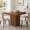 Rustic Brown, variant on Fnova 39" Small Square Dining Table for 4, Farmhouse Kitchen Table with Sturdy Pedestal Base for Dining Room, Kitchen, Apartments, Light Brown