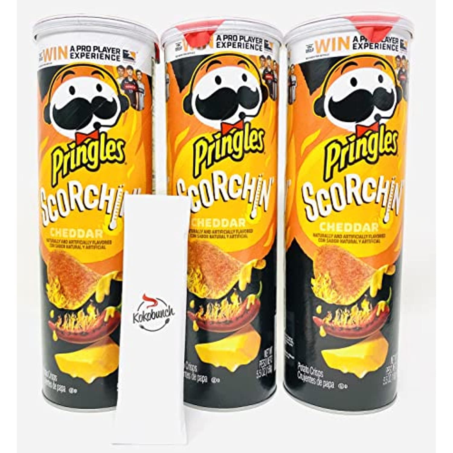 Pringles Scorchin Pack Potato Chip Snack Packs - Cheddar Potato Crips ...