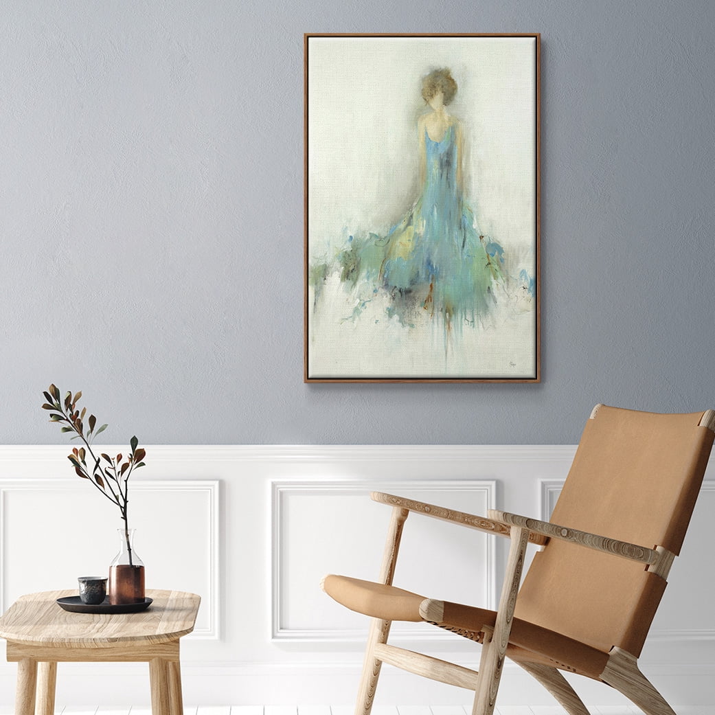 Reflection on You Framed Premium Gallery Wrapped Canvas - Ready to Hang - 17 x 25 - Walnut Floating Frame