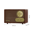 thumbnail image 3 of OTIC Vintage Wood AM/FM Bluetooth Radio, Portable Speakers with Retro Design, Rechargeable, Bass & Treble Control, Home Decor Gift for Office, Kitchen, Gift for Parents, 3 of 8