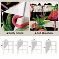 thumbnail image 5 of Swag Valance Curtains for Windows, Pink Flamingo Light Filtering Kitchen Curtains with Rod Pocket, Palm Leaf Black Striped Tropical Plant Window Treatment Valances for Living Room, 28x36 - 2 PCS, 5 of 9
