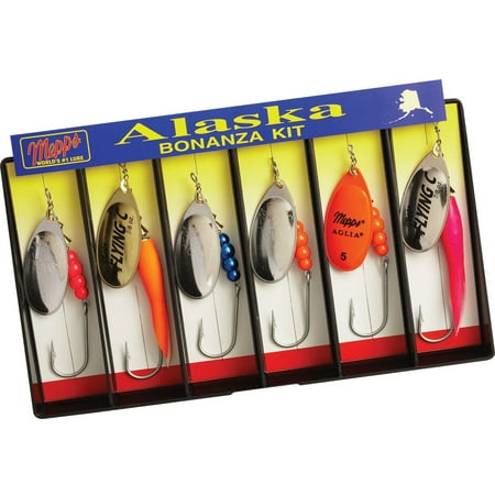 UPC: 0022141996882 | Mepps Alaska Bonanza Kit Plain Single Hook Spinner Lure Assortment for Salmon