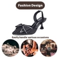 thumbnail image 5 of BERANMEY Women's Rhinestone Bow Pointed Toe Stiletto Heels Sparkly High Heels Dress Pumps for Evening Party and Wedding, 5 of 8