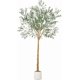 thumbnail image 1 of 9ft artificial olive tree con blanca planter - de altura fake indoor olive plant con realistic leaves & fruit para home y oficina floor decor, 1 of 7