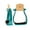 Teal, variant on Showman Color Coated Lightweight Aluminum Western Stirrups w/ Rubber Tread (Purple)