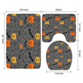 thumbnail image 3 of Vintage Halloween Elements Pattern Bathroom Rugs Sets 3 Piece,Toilet Cover Set,Absorbent Non Slip Bathroom Mats Sets with U-Shaped Contour Rug Toilet Rug Set, 3 of 5