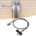 thumbnail image 3 of Kit adaptador de CO2 con válvula de liberación DIN477 de 36 pulgadas y manguera de resorte galvanizada, color negro, ASA para SodaStream, 3 of 11