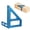 6"Large Blue(Imperial), variant on Imperial 3D Multi-Angle Measuring Ruler,45/90 Degree Aluminum Alloy Woodworking Square Protractor, Miter Triangle Ruler High Precision Layout Measuring Tool for Engineer Carpenter,003B