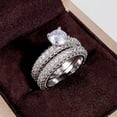 thumbnail image 4 of K-KED Gorgeous Cubic Zircon 925 Silver Plated Rings Women Wedding Delicate Jewelry Gift Sz 6-10-9, 4 of 6