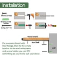thumbnail image 6 of 4Pcs Heavy Duty Iron Shelf Brackets for Wall,  L Shaped Metal Shelving Bracket Supports, 6 of 6