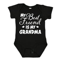Inktastic My Best Friend is My Grandma with Hearts Boys or Girls Baby Bodysuit