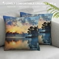 thumbnail image 3 of Creowell Sunset Pillow Covers for Couch Sofa Indoor Outdoor Square Autumn Soft and Durable 1PC 22x22in, 3 of 5