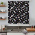 thumbnail image 4 of Colorful Polka Dot Sheer Curtains 54 Inches Long, Modern Minimalist Geometric Black Light Filering Curtains, Breathable Simi Curtain Privacy Drapes for Kitchen Bathroom Small Window Treatment, 4 of 9
