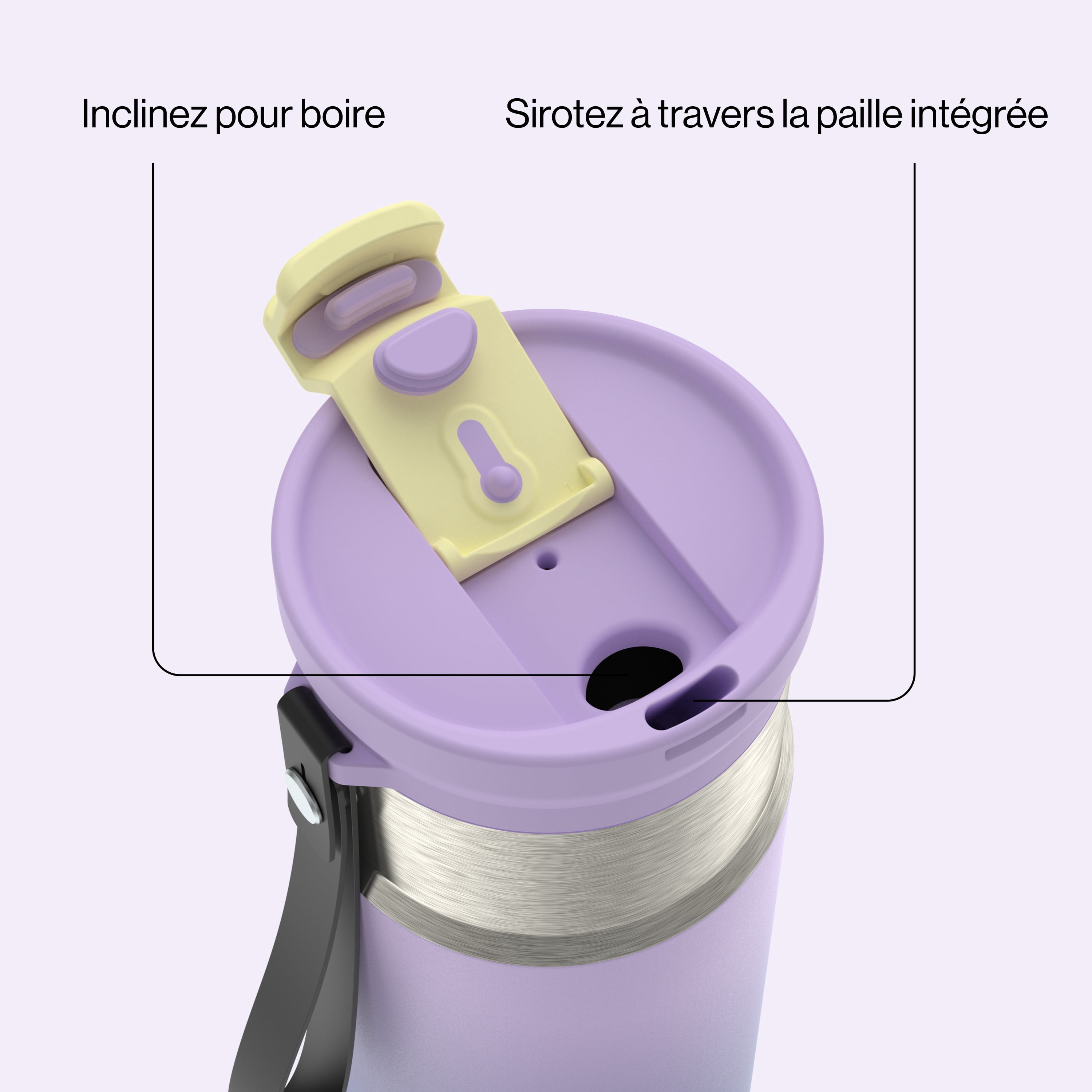 Contigo DualSip Insulated Stainless Steel Water Bottle with 2-Way Lid, 16 oz (473 ml) – 100% Leak-Proof, Compact, BPA-Free, Lead-Free, Dishwasher Safe