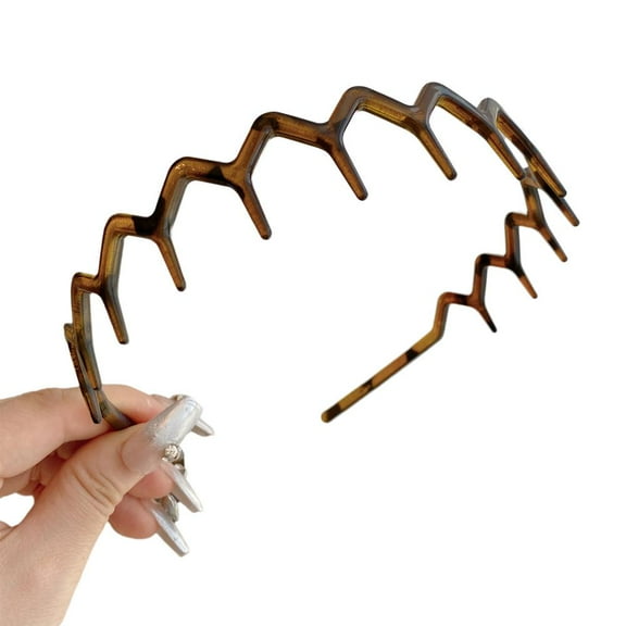 Face Washing Zig Zag Headbands - Plastic Sharks Tooth For Women & Hair M- kol0