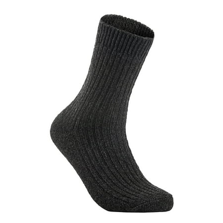 

Lian LifeStyle Gorgeous Big Girl s Women s 1 Pair Wool Blend Crew Socks.Durable & Breathable Sleep Hiking and Camping Socks FS03 Size 6-9 Dark Gray