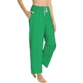 thumbnail image 2 of Sigee Forestgreen Print Women's Soft Pajama Pants - Breathable and Comfortable Lounge Sleep Bottoms with Elastic Waistband and Pockets-XX-Large, 2 of 9