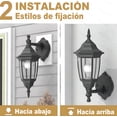 thumbnail image 2 of Farol Hexagonal Pared Negro E27 Exterior Impermeable Aluminio, 2 of 4