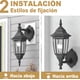 thumbnail image 2 of Farol Hexagonal Pared Negro E27 Exterior Impermeable Aluminio, 2 of 4