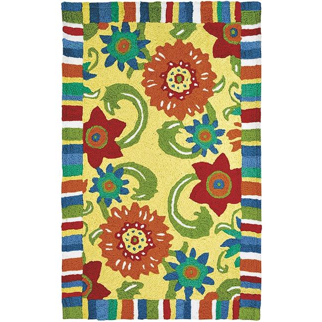 Jellybean JIOGL001C 34 x 54 in. Fun Flowers Indoor & Outdoor Area Rug