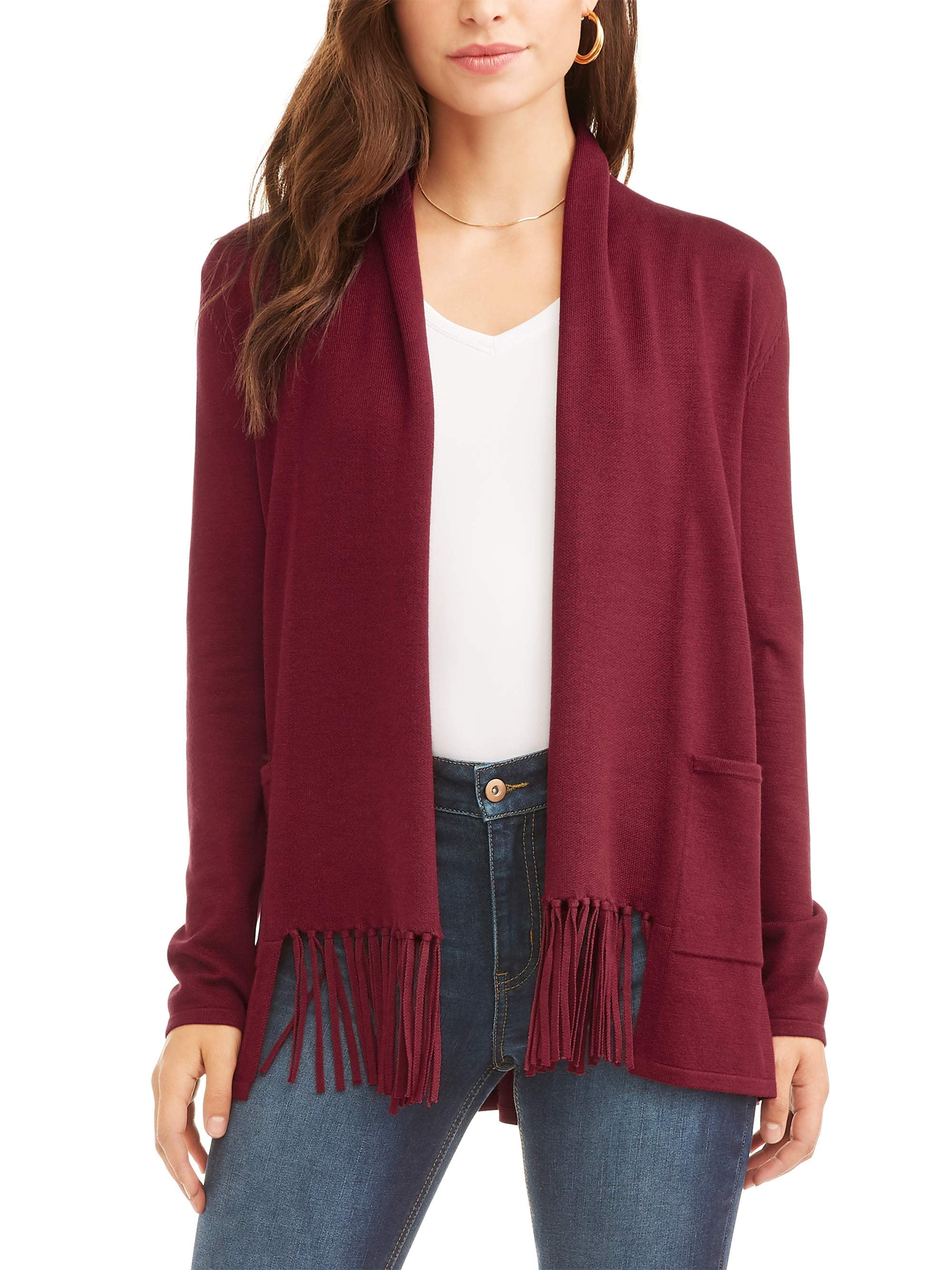 Heart N Crush Women's Fringe Detail Cardigan