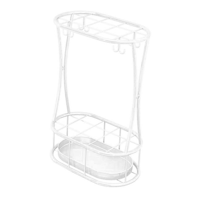 DOLITY Indoor Umbrella Stand Keep Floors Dry and Tidy Sturdy Umbrella Rack for Home White