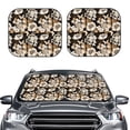 thumbnail image 2 of Vsdgher Retro Hydrangeas Print Car Windshield Sun Shade, Reflective Sunshade Window Sunshade Sun Visor Protector Fit for Cars,Trucks,SUVs-Large, 2 of 6