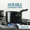 thumbnail image 4 of Farberware Cookstart Aluminum DiamondMax Nonstick Straining Saucepan, 3-Quart, Black, 4 of 7