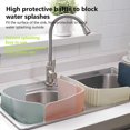 thumbnail image 4 of Protector contra salpicaduras plegable para fregadero con ventosas, deflector de agua, protector contra salpicaduras, utensilio de cocina, accesorio de cocina ecológico, 16,7x6,7x0,4 pulgadas (azul claro) ER, 4 of 5