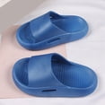 thumbnail image 2 of kpoplk Toddler Little Kids Slide Sandals Dinosaur Beach Pool Shower Slides Anti-Slip Home Bath Slippers Cute Summer Outdoor Shoes(Blue,26), 2 of 5