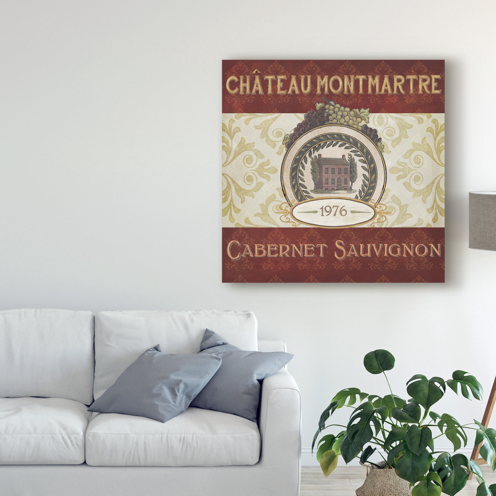 Trademark Fine Art 'Burgundy Wine Labels II' Canvas Art by June Erica Vess