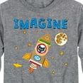 thumbnail image 3 of Pete The Cat - Imagine Space Rocket - Toddler And Youth Long Sleeve Graphic T-Shirt, 3 of 6