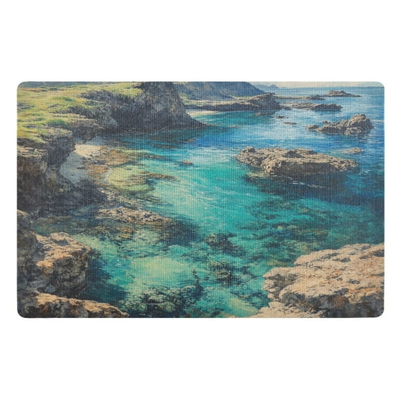 BZSMCE Floor Mats 32x20in Rugged Coastline Creativity Doormats