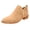 Khaki, variant on Women Short Ankle Boots Low Heel Chunky Block Perforated Booties Ladies Daily Work Back Zipper Wedge Walking Shoes Brown size 7.5