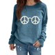 thumbnail image 1 of Gibobby Sudaderas con cremallera de cuello redondo para mujer Sudadera informal con estampado de Hobby y Peace (Azul, L), 1 of 5