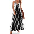 thumbnail image 1 of Nuevo vestido sin mangas con lunares invertidos en blanco y negro, vestido de verano para mujer , vestido de lujo, vestido de verano para mujer, 1 of 7