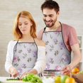 thumbnail image 5 of Pioneer Flower Floral Print Pattern Apron-Garden Aprons for Women with Pockets-Cotton Linen Waterproof Kitchen Cooking Gardening Aprons Adjustable for Kitchen,Cooking,BBQ and Salon 33x27 Inch, 5 of 7