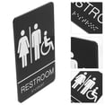 thumbnail image 4 of Letrero de baño acrílico unisex para pasillo (hombres, mujeres, silla de ruedas), 4 of 8