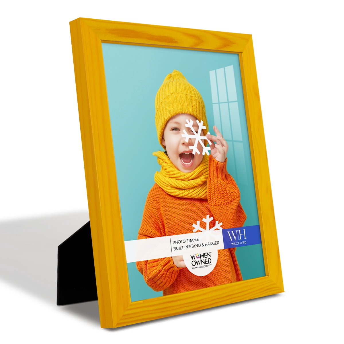 Woodgrain 8 in. x 10 in. Sunflower Yellow Picture Frame Set (Set of 4)