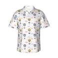 thumbnail image 2 of Goofa Hot Air Balloon Hawaiian Shirt for Men, Unisex Summer Beach Casual Short Sleeve Button Down Shirts,Aloha Tropical Floral print shirt-Medium, 2 of 9