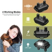 Heaflex Dog Training Collar with Remote, Electronic Shock Collar with Beep, Vibration, and Light Mode, Waterproof Electric Dog Collar for All Dogs