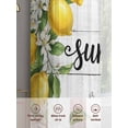 thumbnail image 6 of Summer Lemon Sheer Curtains 84 Inch Long 2 Panels, Oceans Blue Shells Starfish Flower White Wood Grain Light Filtering Rod Pocket Curtains, Sheer Voile Drapes for Living Room Bedroom, 52"x84", 6 of 8
