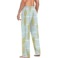 thumbnail image 5 of Gold Pineapple on Striped Men's Pajama Pants Lightweight Sleepwear Bottom Lounge Pants, 5 of 6