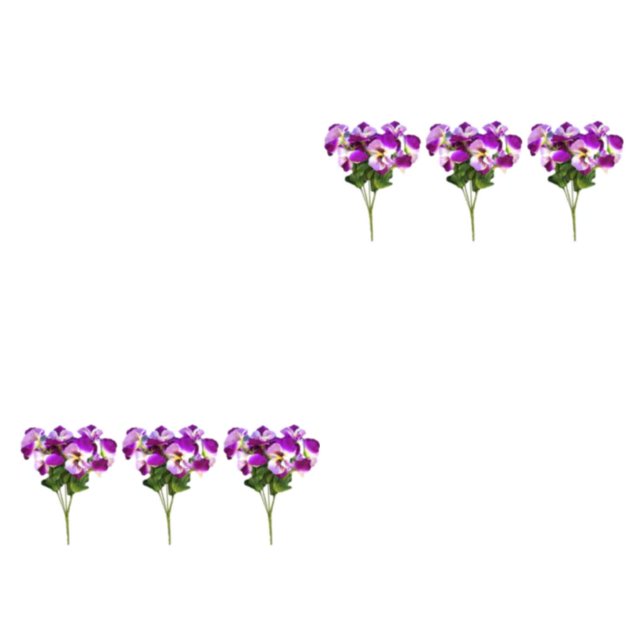 Cateissary 3x Arreglo de flores artificiales de larga duración para interiores o exteriores Apariencia realista púrpura púrpura 2Conjunto