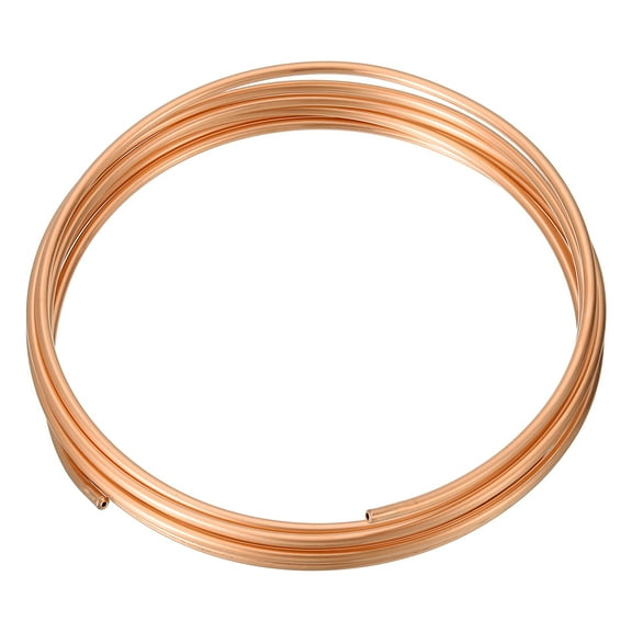 T2 Copper Tubing 0.09"ID x 3/16"OD x 10Ft, 99% Pure Copper Refrigeration Tube Seamless Flexible Coil Pipe