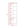thumbnail image 4 of Biblioteca Excelsior Lisa 1.8 m Chocolate con Puertas y Entrepaños Librero Alto Moderno, 4 of 4