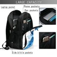 thumbnail image 4 of Easygdp Blue White Fluid Art Mochila para Laptop de Viaje con Puerto USB, Mochila para Laptop con Puerto de Carga USB para Mujeres y Hombres, 4 of 7
