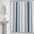 thumbnail image 5 of Minimalist Shower Curtain for Bathroom Decor, Grey-blue Gradient Gray Stripes Farm Waterproof Fabric Shower Curtain, 36"x72" Set with 12 Hooks, 5 of 9