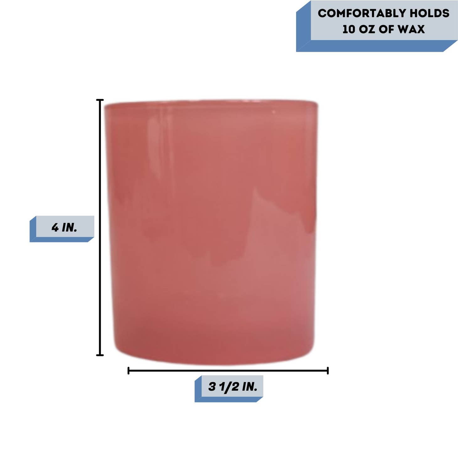 14 oz. Havana Ballerina Pink Empty Candle making Jar candle vessels for DIY candle-making projects (Box of 36) FREE SHIPPING